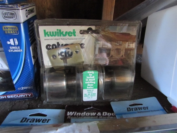 ASSORTED HOUSEHOLD HARDWARE & SUPPLIES