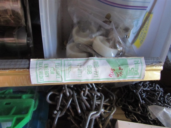 ASSORTED HOUSEHOLD HARDWARE & SUPPLIES