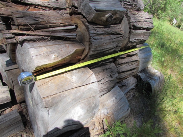 4 ROWS OF SEASONED FIREWOOD IN ROUNDS