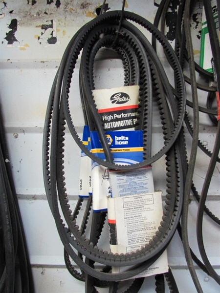LARGE SELECTION OF AUTOMOTIVE BELTS - NEW & USED