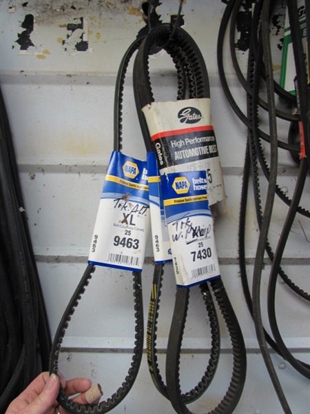 LARGE SELECTION OF AUTOMOTIVE BELTS - NEW & USED