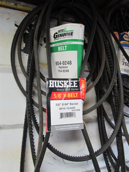 LARGE SELECTION OF AUTOMOTIVE BELTS - NEW & USED