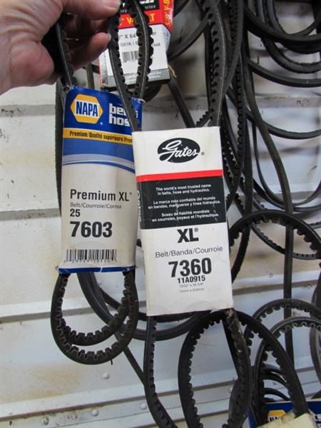 LARGE SELECTION OF AUTOMOTIVE BELTS - NEW & USED