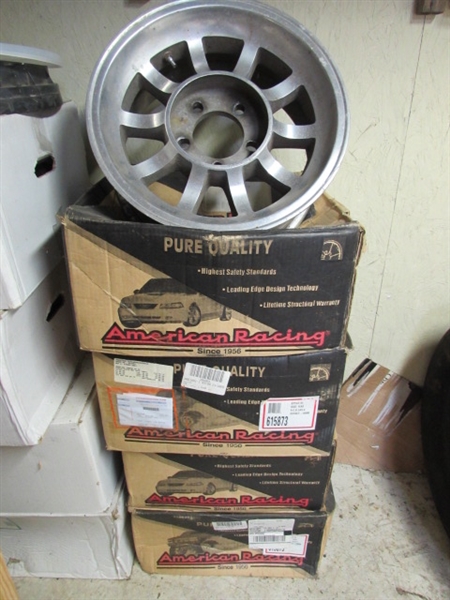 SET OF ALUMINUM WHEELS - 5 LUG 15X8