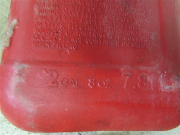 FUEL CANS - 1 HAS FUEL