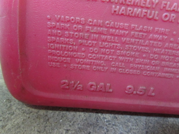 FUEL CANS - 1 HAS FUEL
