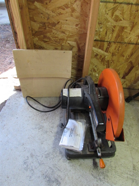 CHICAGO ELECTRIC 14 CUT-OFF SAW W/EXTRA WHEEL
