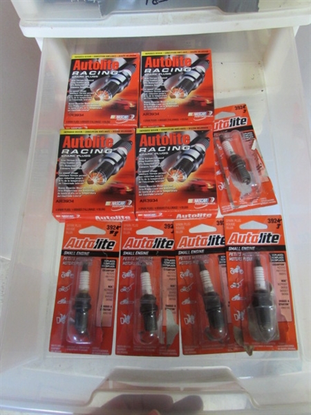 7-DRAWER STORAGE W/CONTENTS - FUSES, MULTIMETERS, SPARK PLUGS & MUCH MORE