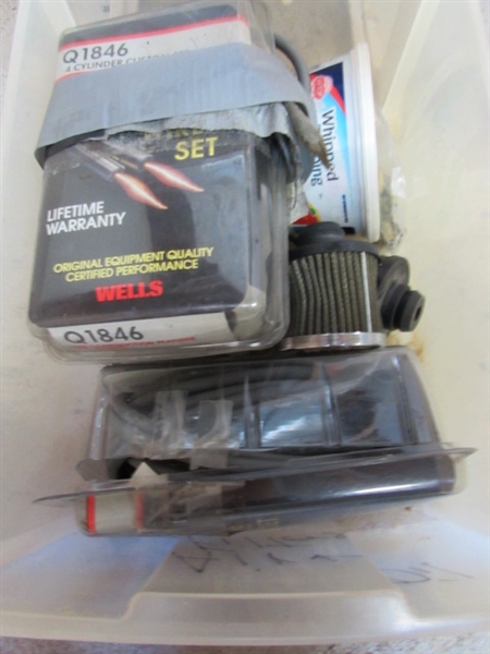 7-DRAWER STORAGE W/CONTENTS - FUSES, MULTIMETERS, SPARK PLUGS & MUCH MORE
