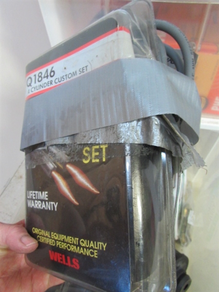 7-DRAWER STORAGE W/CONTENTS - FUSES, MULTIMETERS, SPARK PLUGS & MUCH MORE