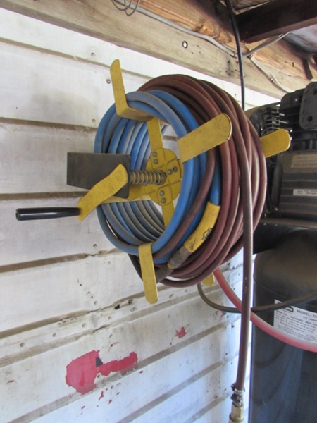 60 GALLON US GENERAL AIR COMPRESSOR W/HOSE & REEL