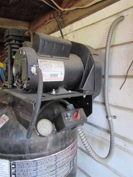 60 GALLON US GENERAL AIR COMPRESSOR W/HOSE & REEL