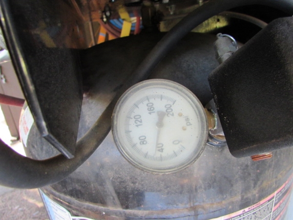 60 GALLON US GENERAL AIR COMPRESSOR W/HOSE & REEL