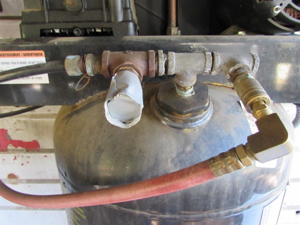 60 GALLON US GENERAL AIR COMPRESSOR W/HOSE & REEL