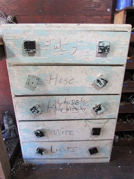 5-DRAWER CHEST W/CONTENTS