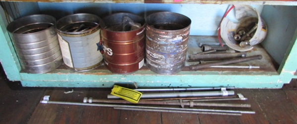 ALL-THREAD, & CANS OF BOLTS, ETC.