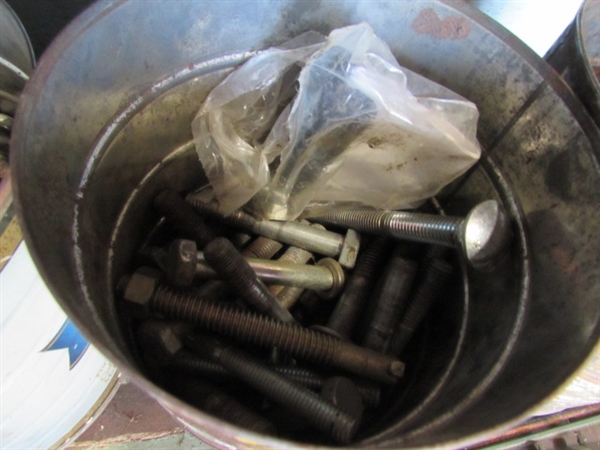 ALL-THREAD, & CANS OF BOLTS, ETC.