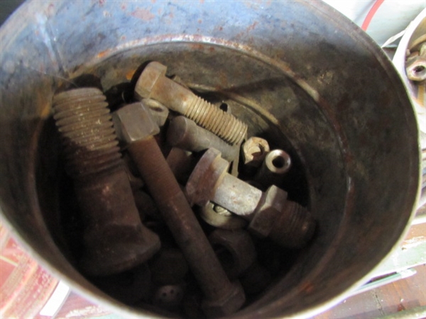 ALL-THREAD, & CANS OF BOLTS, ETC.