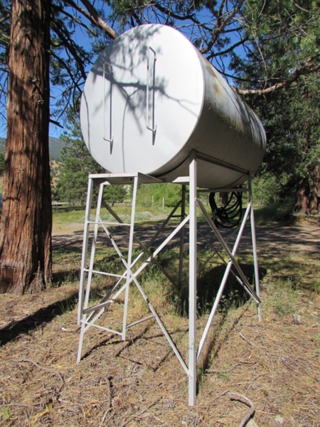 LARGE FUEL TANK W/STAND & PUMPS/HOSES