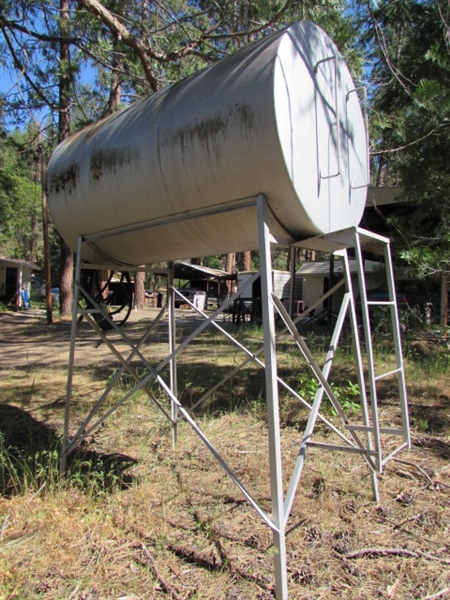 LARGE FUEL TANK W/STAND & PUMPS/HOSES