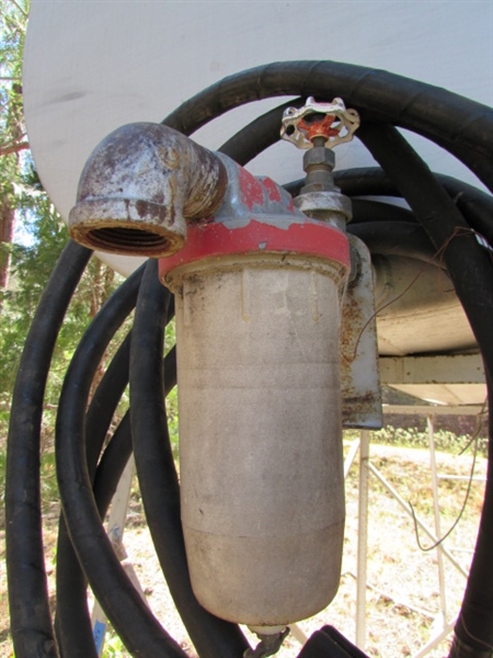 LARGE FUEL TANK W/STAND & PUMPS/HOSES