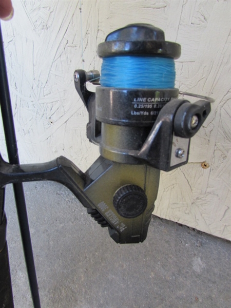 FISHING POLES/REELS, NETS & BASKET