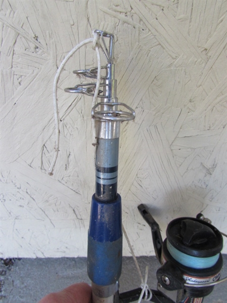 FISHING POLES/REELS, NETS & BASKET