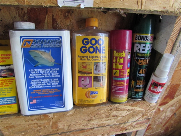 ASSORTED CLEANERS/CHEMICALS