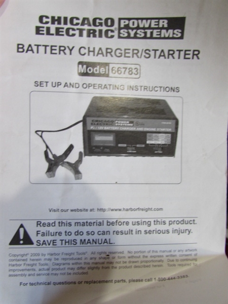 BATTERY CHARGERS & JUMPER CABLES