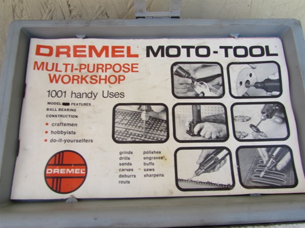 DREMEL TOOL & ACCESSORIES, ELECTRIC ENGRAVER & BLACK & DECKER FLEX SHAFT W/ACCESSORIES
