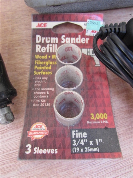 DREMEL TOOL & ACCESSORIES, ELECTRIC ENGRAVER & BLACK & DECKER FLEX SHAFT W/ACCESSORIES