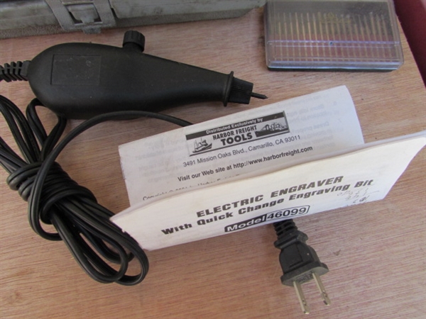 DREMEL TOOL & ACCESSORIES, ELECTRIC ENGRAVER & BLACK & DECKER FLEX SHAFT W/ACCESSORIES