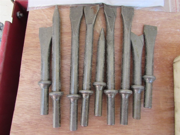 LARGE ASSORTMENT OF CHISELS & PUNCHES