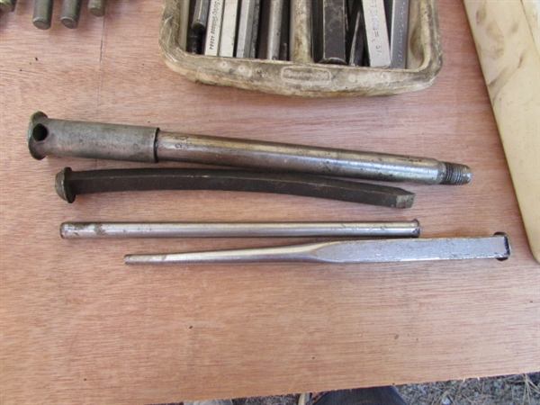 LARGE ASSORTMENT OF CHISELS & PUNCHES