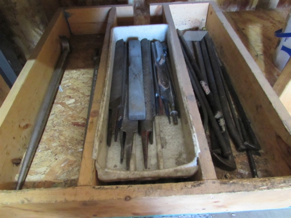 ASSORTED FILES, RASPS, TIRE IRONS & MORE