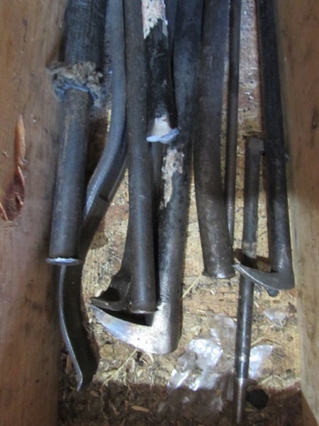 ASSORTED FILES, RASPS, TIRE IRONS & MORE