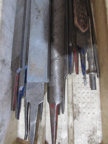 ASSORTED FILES, RASPS, TIRE IRONS & MORE