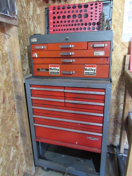 2 PIECE CRAFTSMAN TOOL CHEST WITH TOOLS