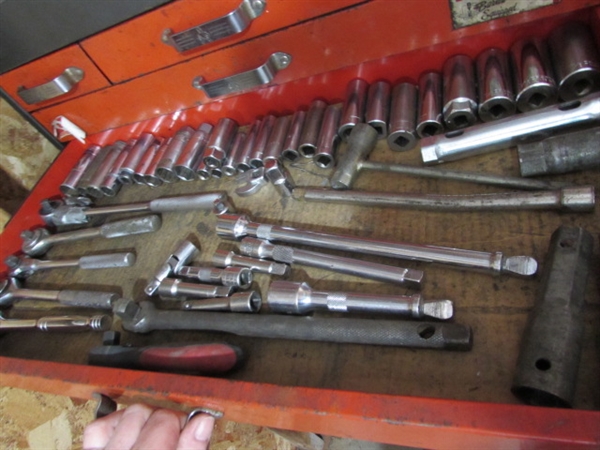 2 PIECE CRAFTSMAN TOOL CHEST WITH TOOLS
