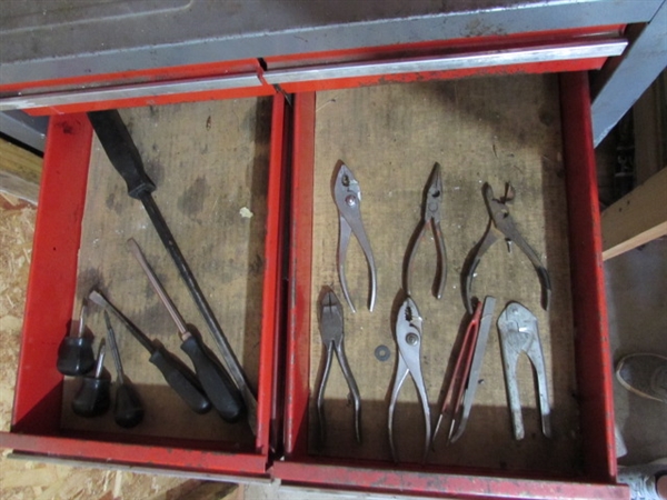 2 PIECE CRAFTSMAN TOOL CHEST WITH TOOLS