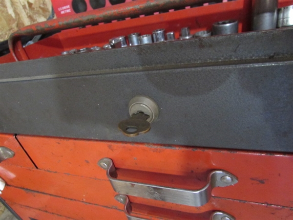 2 PIECE CRAFTSMAN TOOL CHEST WITH TOOLS