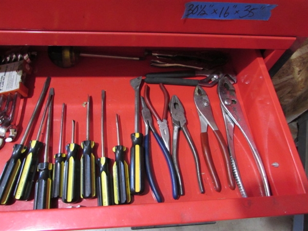 ROLLING SHOP CART W/DRAWER & TOOLS