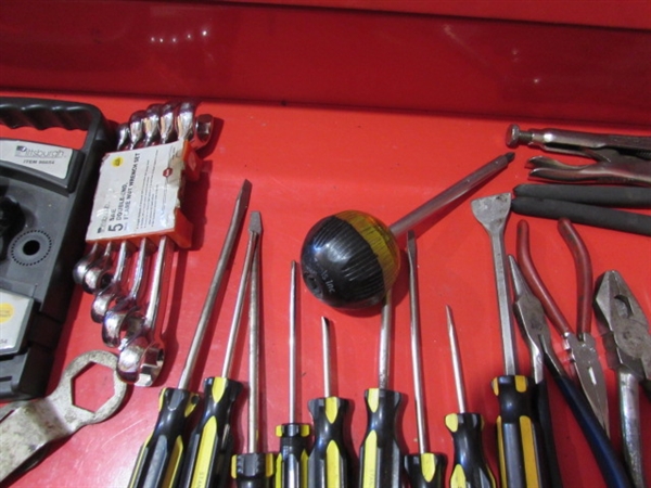 ROLLING SHOP CART W/DRAWER & TOOLS