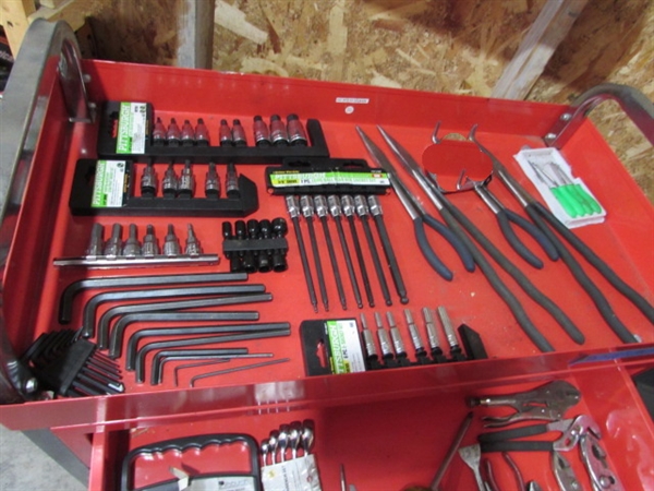ROLLING SHOP CART W/DRAWER & TOOLS