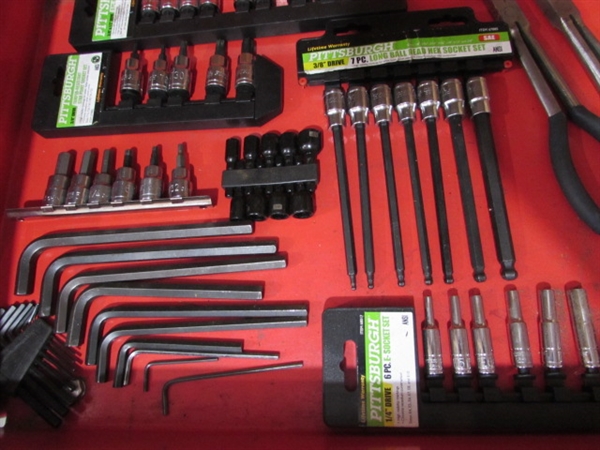 ROLLING SHOP CART W/DRAWER & TOOLS