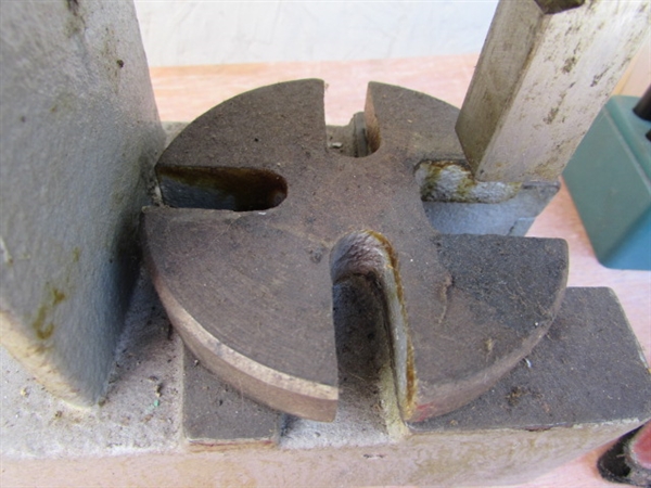 MANUAL SINGLE LEVERAGE ARBOR PRESS, WELDING MAGNETS & TRANSFER PUNCH SET