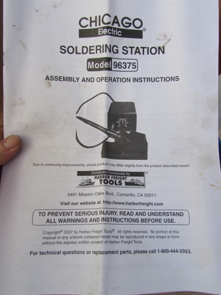 NEW CHICAGO ELECTRIC PRO SOLDERING STATION