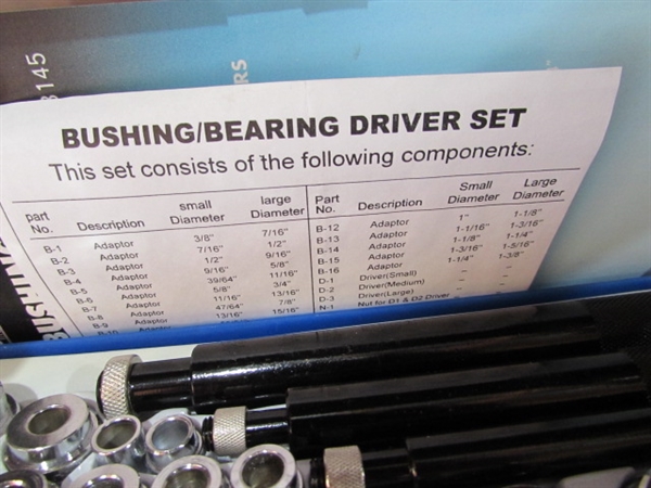 IMPACT DRIVERS, DEEP WELL SOCKETS & BUSHING/BEARING DRIVER SET