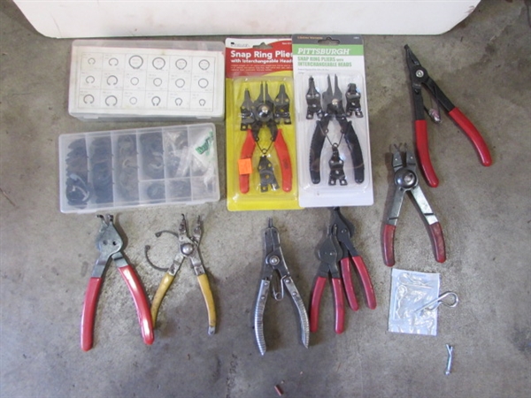 COTTER PINS, SNAP RING PLIERS, WASHERS, KEY SETS & MORE
