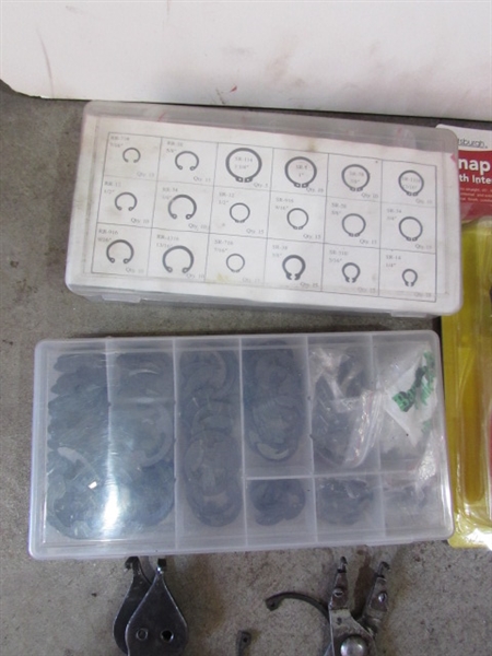 COTTER PINS, SNAP RING PLIERS, WASHERS, KEY SETS & MORE